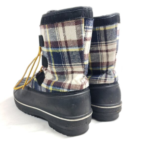 Itasca Rubber Rain Snow Boots Women's Size 10 Black Plaid Shaft - Picture 4 of 7